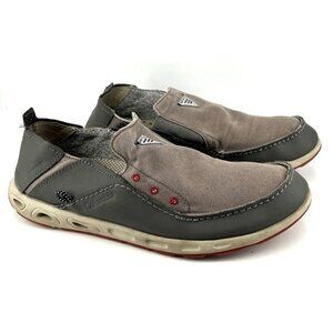 Columbia PFG Bahama Vent Shoes Men 10 Grey Slip On Boat Water Fishing Breathable